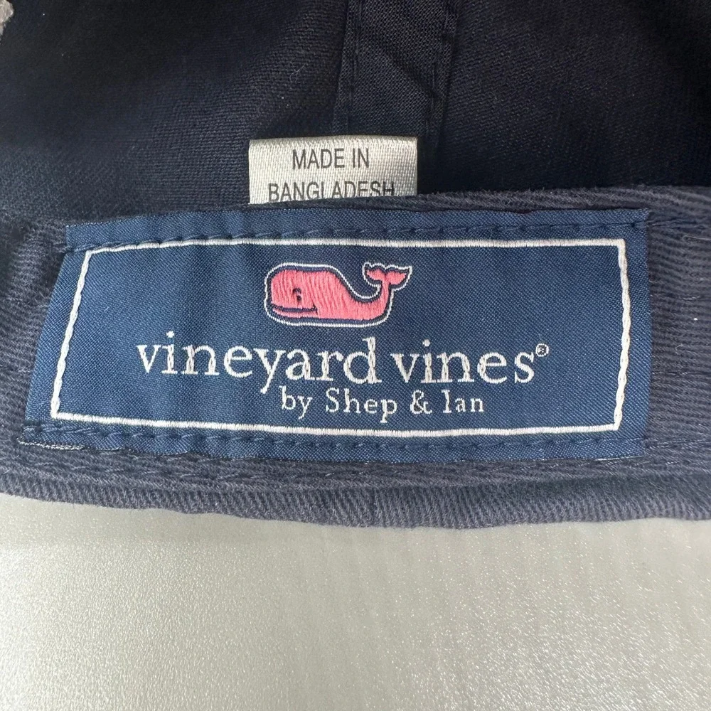 Vineyard Vines Whale Baseball Hat Womens OSFA Navy Blue Strapback Adjustable